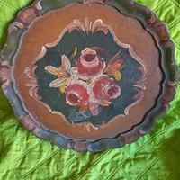 Piatto modernariato in fiore