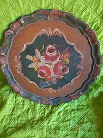 Piatto modernariato in fiore