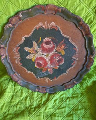 Piatto modernariato in fiore