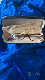 Occhiali da vista rossi modello vintage di Bulgari