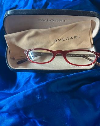 BVLGARI Occhiali da vista rossi modello vintage