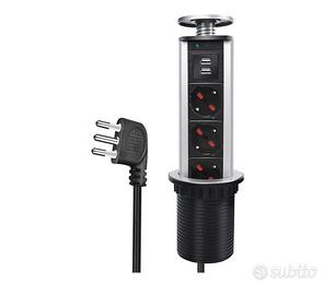 Multipresa verticale con USB e Shuko