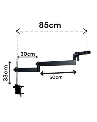Braccio microscopio 85cm 3 snodi
