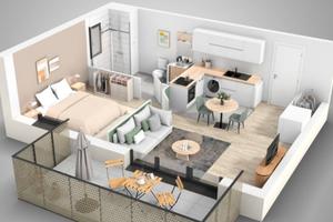 Ampio bilocale a Giussano box incluso e balcone