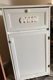 carrello da cucina con anta e cassetto 