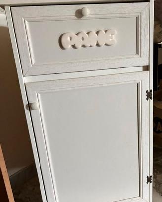 carrello da cucina con anta e cassetto 