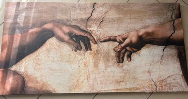 Dipinto su tela "Le mani di Michelangelo"