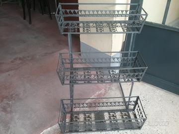 FIORIERA FERRO A TRE VANI VINTAGE