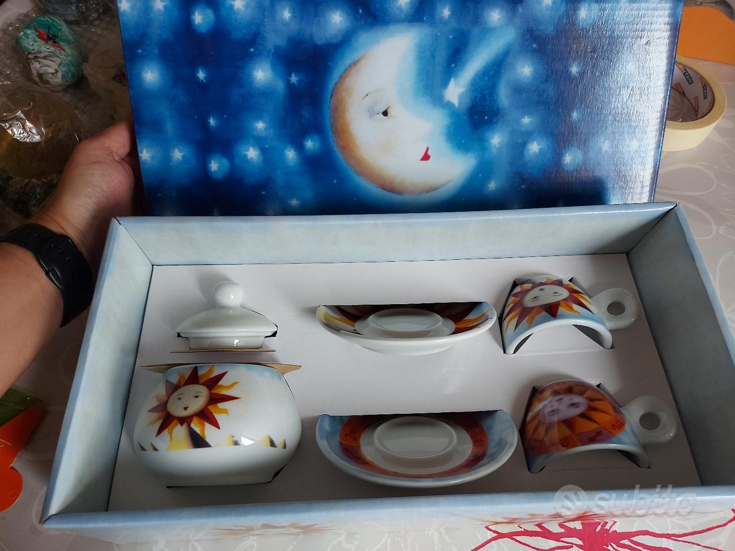 Tazza in Ceramica Creativa Design Sole e Luna 300ml per Caffè