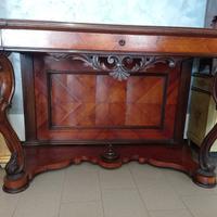 Antica consolle in noce e ciliegio primi 800