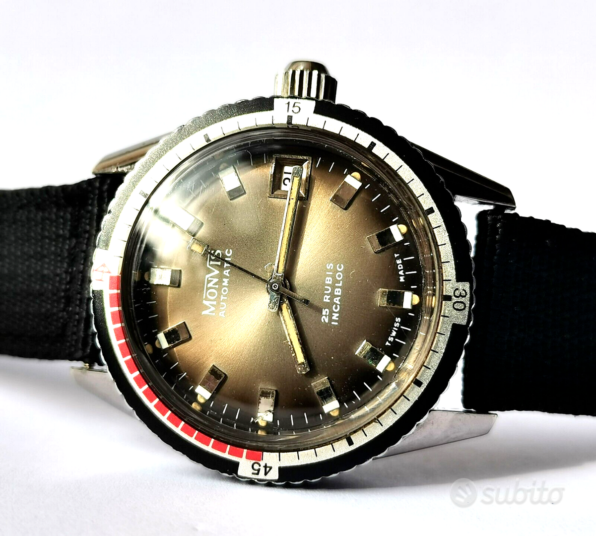 Orologio Monvis automatic diver swiss made eta2783 Abbigliamento