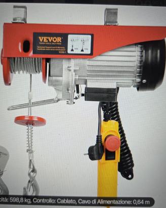 Tiro - Paranco elettrico 1150 W Carico Max