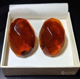 Orecchini Giorgio Armani clip oversize Ambra