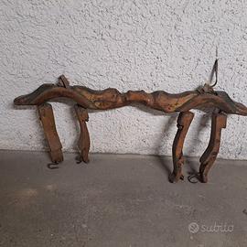 Giogo intarsiato in legno inizio 900