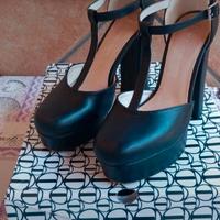 Scarpe donna décolleté con tacco alto tg 36 nero 