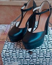 Scarpe donna décolleté con tacco alto tg 36 nero 