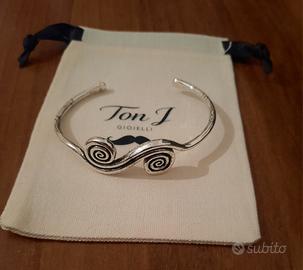 Bracciale a spirale stile etnico regolabile effett