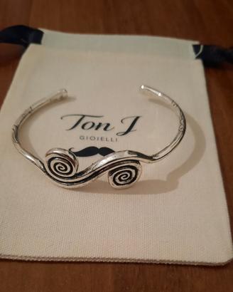 Bracciale a spirale stile etnico regolabile effett