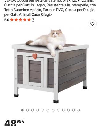 CUCCIA CASETTA CON RAMPA PER ANIMALI