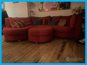 Divano Linea Sofà Club con pouf coordinato