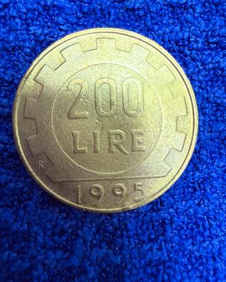 Moneta della Rep. Italiana da 200 lire del 1995