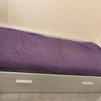 Letto singolo Ikea con letto estraibile e cassetti