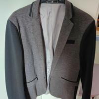 Blazer uomo tg. m. slim fit grigio chiaro e antrac