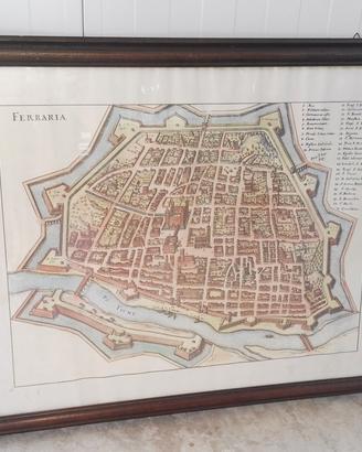 Carta topografia di Ferrara
