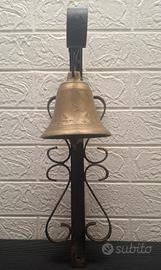 Campanello ferro battuto campana ottone