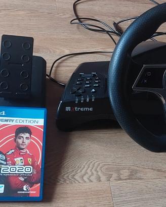 Volante Pedaliera Hurricane  Ps4/3 + gioco F1 2020