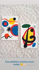 Set 2 quadretti copie di Mirò 