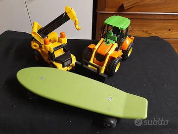 Ruspa , Gru , skateboard in plastica  3/5 anni 
