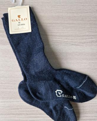 Calzini lunghi Gallo blu taglia 6-9 mesi cotone