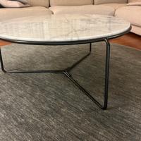 Tavolino tondo in marmo di Carrara diametro 80cm