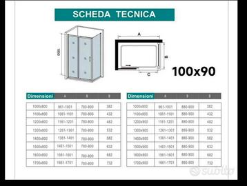 box doccia 100X90