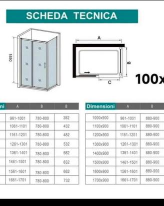box doccia 100X90