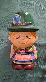 Salvadanaio in ceramica bambina bavarese