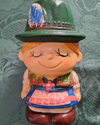 Salvadanaio in ceramica bambina bavarese