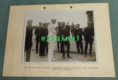 Foto originale d'epoca Gabriele D'Annunzio 1917