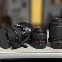 Nikon 5200 piu 3 obbiettivi