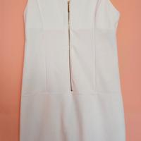 Abito Zizù bianco con zip dorata 