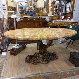 TAVOLO LEGNO LACCATO OVALE