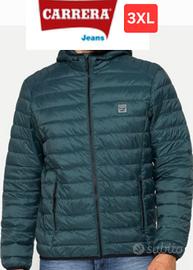 giacca piumino Carrera 3XL verde leggero Nuovo