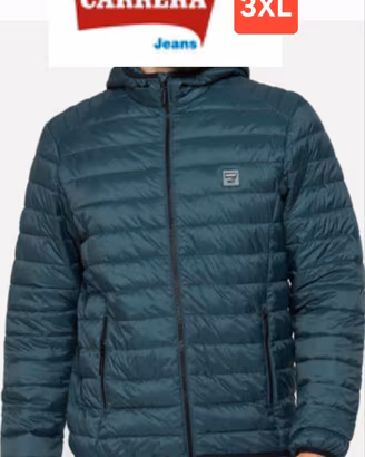 giacca piumino Carrera 3XL verde leggero Nuovo