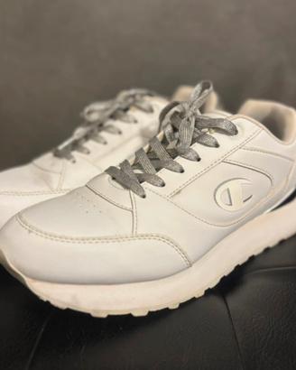 Scarpe Champion RR Champ Plat bianche e argento