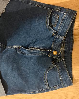 Jeans corti blu scuro