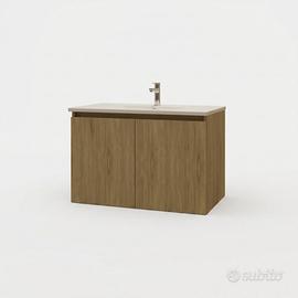 Mobile bagno sospeso 80cm Rovere Naturale NUOVO