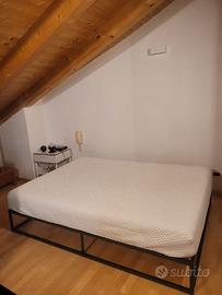letto metallo e legno  alla francese + materasso