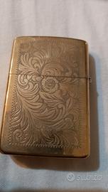 zippo venetian brass 1989 in ottone +espositore 