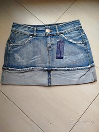 minigonna jeans nuova Almanegra 